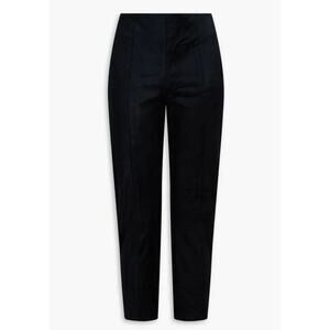 Veronica Beard Honolulu Black Linen Blend Dress Pants Cropped Preppy Women's 14